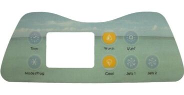 Artesian Island Series 7 Button 2 Pump Control Panel Overlay 11-0035-77