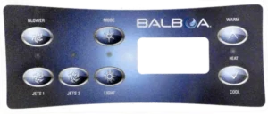 10430 Balboa® Overlay for Standard Panel LCD (2 Pumps Bower Light)