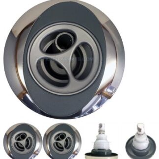 6541-132 Jet Insert, Jacuzzi, FX2-S, Spinner, Stainless / Gray, 5-1/4