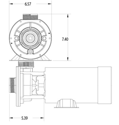 3420310-15B Pump, WW, E Series Center Discharge, 48FR, 115V, 2SP, 75HP - Image 2
